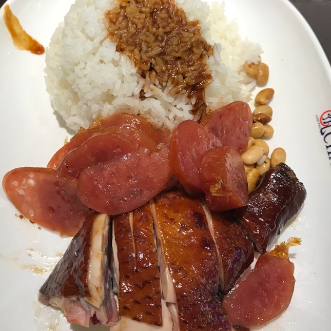 Soy Sauce Chicken Rice Add Lap Cheong
