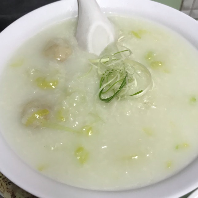 Congee With Pork Meat Ball ($9.30)