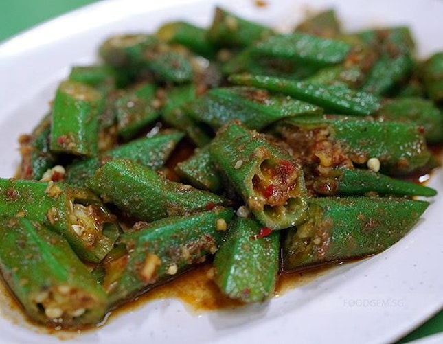 The sambal belacan adds depth to the taste of this simple lady finger but scrumptious dish.