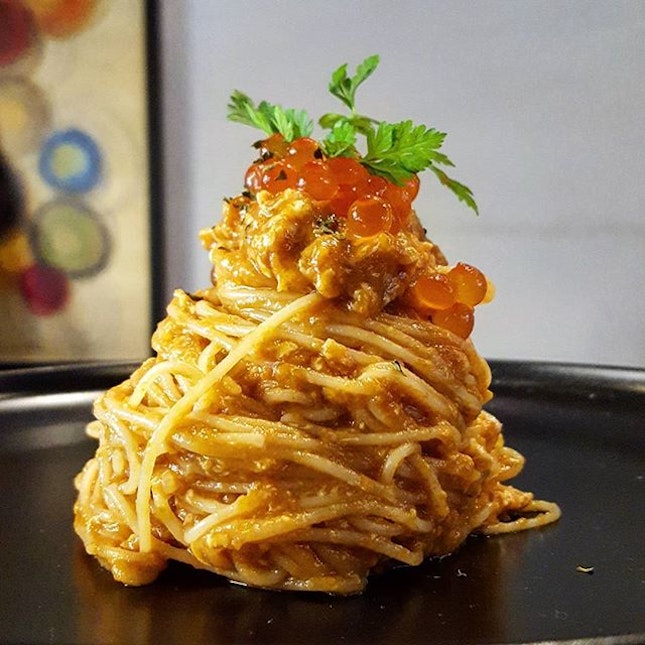 Cold Chili Crab Pasta with Ikura
*
Isit my staff meal better than yours?