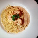 Mentaiko Prawn Pasta from Nook ($15++) Quiet and unassuming place down a street littered with cafes and coffee...