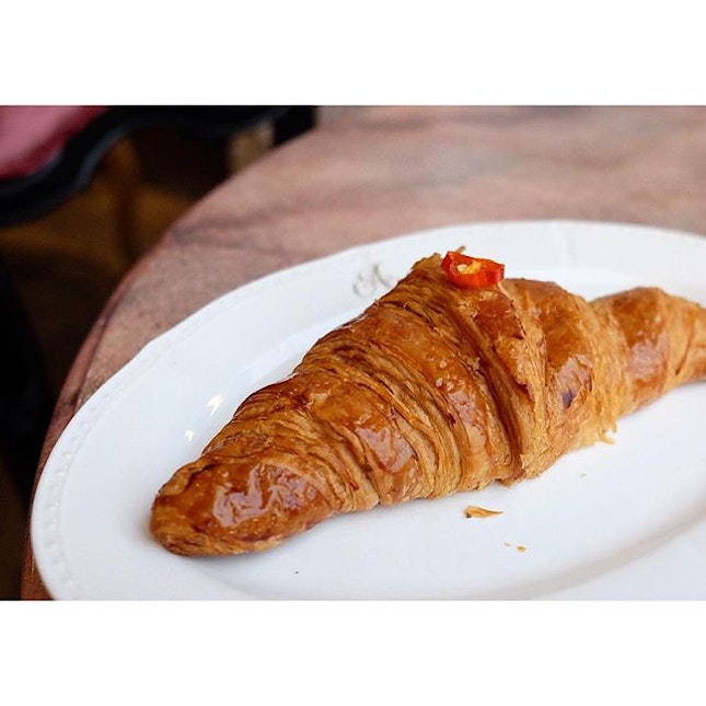 #throwback Ate the chilli-crab Croissant from Antoniette yesterday too.