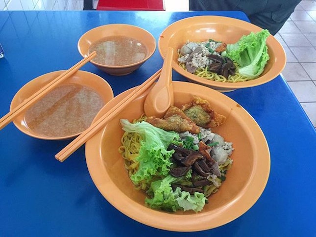 Authentic Teo Chew style Bak Chor Mee found in a hawker at Ubi Industrial area.