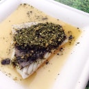 Garagistes' Steamed Sea Bass with Furikake and Fish Head Sauce 
