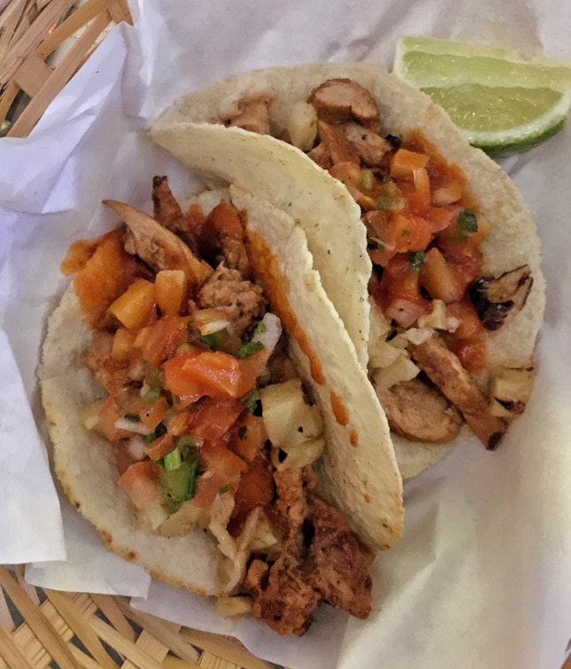 Tacos al Pastor (Pork Tacos, $11 for two)