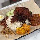 Nasi Lemak with Ayam Goreng Berempah