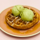 Pistachio Ice Cream Waffle
