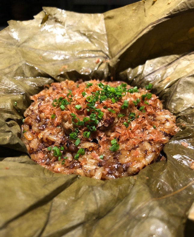 Steamed Lotus Leaf-wrapped Rice (Part Of The 4 / 6 / 8-course Dinner priced at $78 / $88 / $118 before taxes)