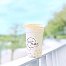 Soy Bean Milk Tea w Soy Bean Pearls [S$3.80 + S$1.00]
・
New drink by @PlayMadeOneZo x @YeosSG which tastes pretty good.