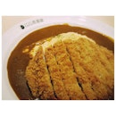 pork cutlet curry rice with omelette