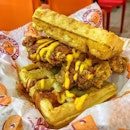 Popeyes Chicken & Waffles::#singapore #sg #igsg #sgig #sgfood #sgfoodies #food #foodie #foodies #burpple #burpplesg #foodporn #foodpornsg #instafood #gourmet #foodstagram #yummy #yum #foodphotography #nofilter #popeyes #chicken #waffles #new #nachocheese #cheese #maplesyrup #dinner #thursday