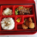 6.5🌟 / 10🌟 Yummy Japanese Bento set consisting of Teriyaki Chicken and Breaded Fish @ S$6.70 from Third Place Cafeteria at Mediacorp Campus