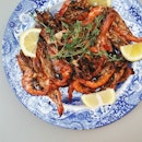 Sunday things: Bbq shrimps with thyme and lemon.