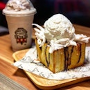 Can’t resist @tuktukcha warm Aloha Shibuya toast topped with luscious coconut ice cream.
