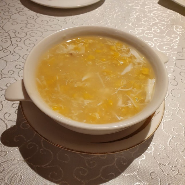 Sweet Corn Soup With Crabmeat $16