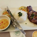 Grilled Pork Chop Rice With Salted Egg Pudding 12.9++