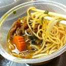 Stewed Beef Soup with Noodles ($6); takeaway costs extra