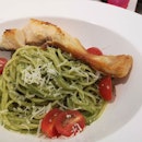 Pesto Pasta ($10 1 for 1 with #burpplebeyond, add $4 for additional seared salmon).