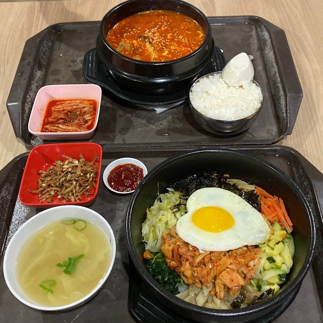Bibimbap ($8.50) & Kimchi Soup ($8)