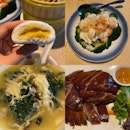Liushabao, Broccoli With Seafood, Three Egg Spinach, Roast Duck