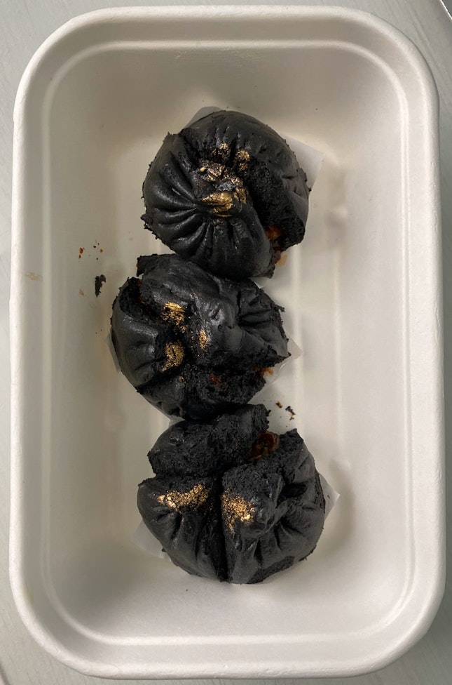 Charcoal Char Siew Bao With Black Truffle ($9)