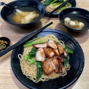 Charsiew Wanton Noodles ($4.50) & HK Style Dumpling Noodle ($4.50)