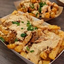 Spicy Popcorn Chicken, Overrice Fries (2 Sides For $12)