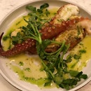 Grilled Octopus on hummus with olive oil vinaigrette on sourdough toast  $24