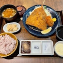 長崎県産鯵かつ定食 (+カキフライ)  $30.60