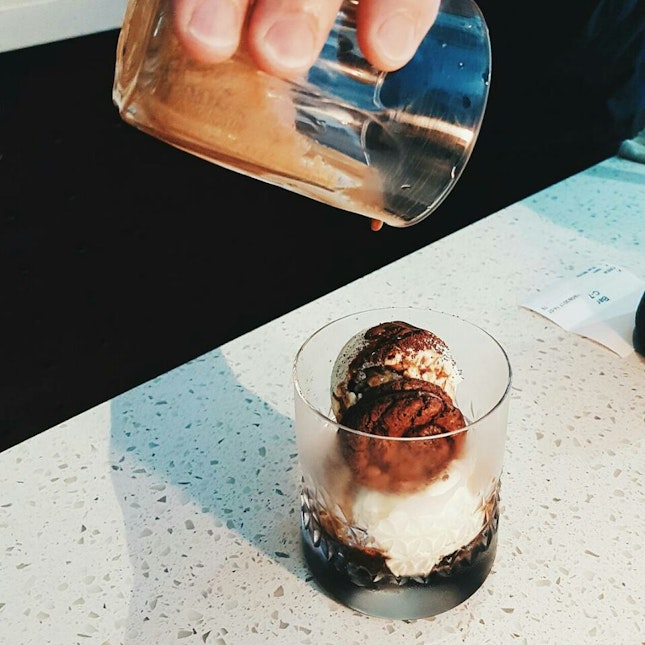 Affogato With Brownies. Yum.