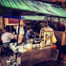 at one of the roadside stalls selling homemade congee!