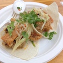 This is a must try at #wsfc15 , the Chicken Inasal Taco from East Side King Food Truck by chef @pqui , the crispy chicken skin in the taco is da bomb.