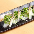 [Nobiro Japanese Restaurant] - Sakana Marine ($18) which comes with seasonal sashimi served in the Chef's special marinade.