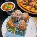 [Club Meatballs] - The crust of the Mac and Cheese Balls ($12) was well done and remained crusty even after a while but what's lacking I feel is that highly anticipated ooze that is very much associated with Mac and Cheese, that usually drives the craving.