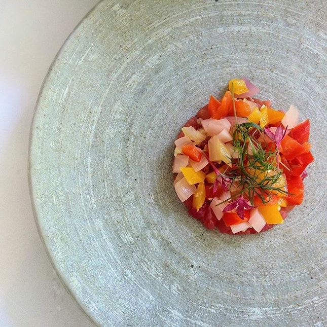 [Lewin Terrace] - Cured Salmon with Pickled Vegetables.