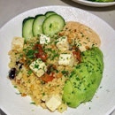 [Telok Ayer Arts Club] - Mediterranean Couscous ($15) has all the superfood ingredients - hummus, olives, cucumber, avocado, pine nuts and feta cheese but that was pretty much it.