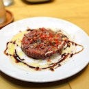 [Ben Fatto 95] - The Steak Tartare is hand chopped using the the skirt cut instead of the usual filet mignon or tenderloin.