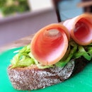 Open Sandwich On Miso Rye Bread