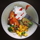 #dinner #eatclean #cleaneating #healthy #sweetpotato #mango #avocado #cilantro #greekyogurt #sriracha #favoritefood #foodporn