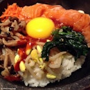 Ordered an extra Salmon Bibimbap 🇰🇷 cos' I was too hungry!