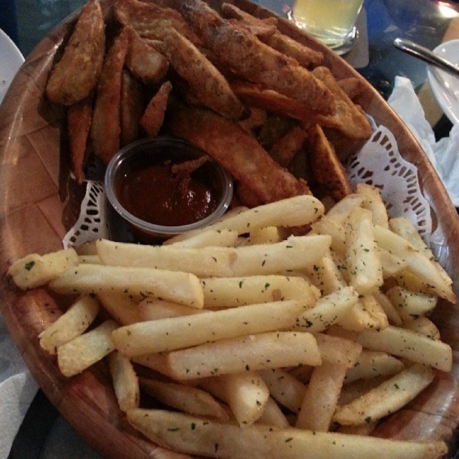 Truffle fries and potato wedges!