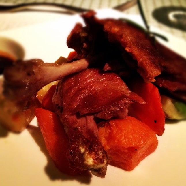Confit Of Duck Leg W/ Maple Roasted Root Vegetables