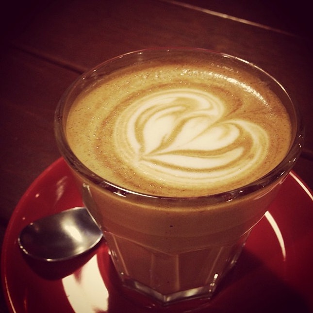 I'm wide awake #latte #coffeeart #coffee #caffeine  #flatwhitecafe