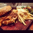 Pulled Pork Sandwich with Truffle Fries!