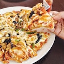 Seafood pizza for my lunch today!
