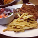 #dinner #aston #chicken #chargrilled #friedchicken #seaweed #fries #salad #singapore