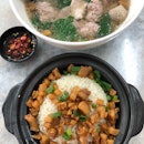 Pork Lard Rice With Mixed Pork Soup