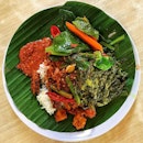 #AnythingAlsoEat - Nasi Padang, Sambal Goreng, Daun Singkong and Stir-fried Kai Lan.