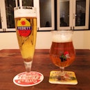 Vedette Extra Blond Lager, and La Chouffe